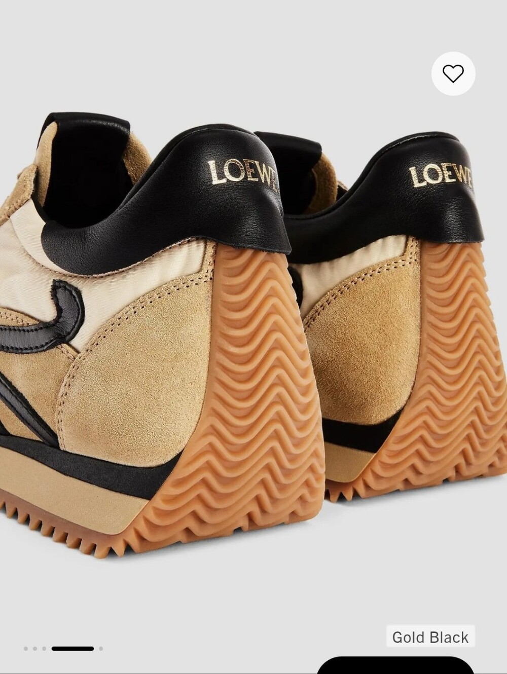$890 LOEWE Flow Runner 2.0 Suede Nylon Sneakers Beige EU 45 US 12 BNIB - Picture 4 of 15